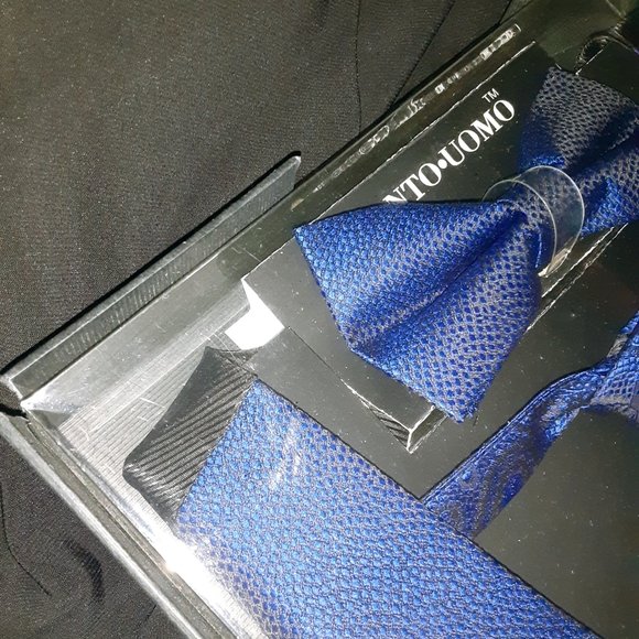 Boxed Gift set Pronto Uomo Vest, Tie, Bowtie, Faux Pocket Hankie Set - Picture 16 of 16